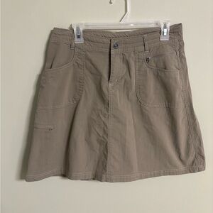 Kuhl A Line Mountain Culture Skirt Size 8 Brown Nylon Lightweight